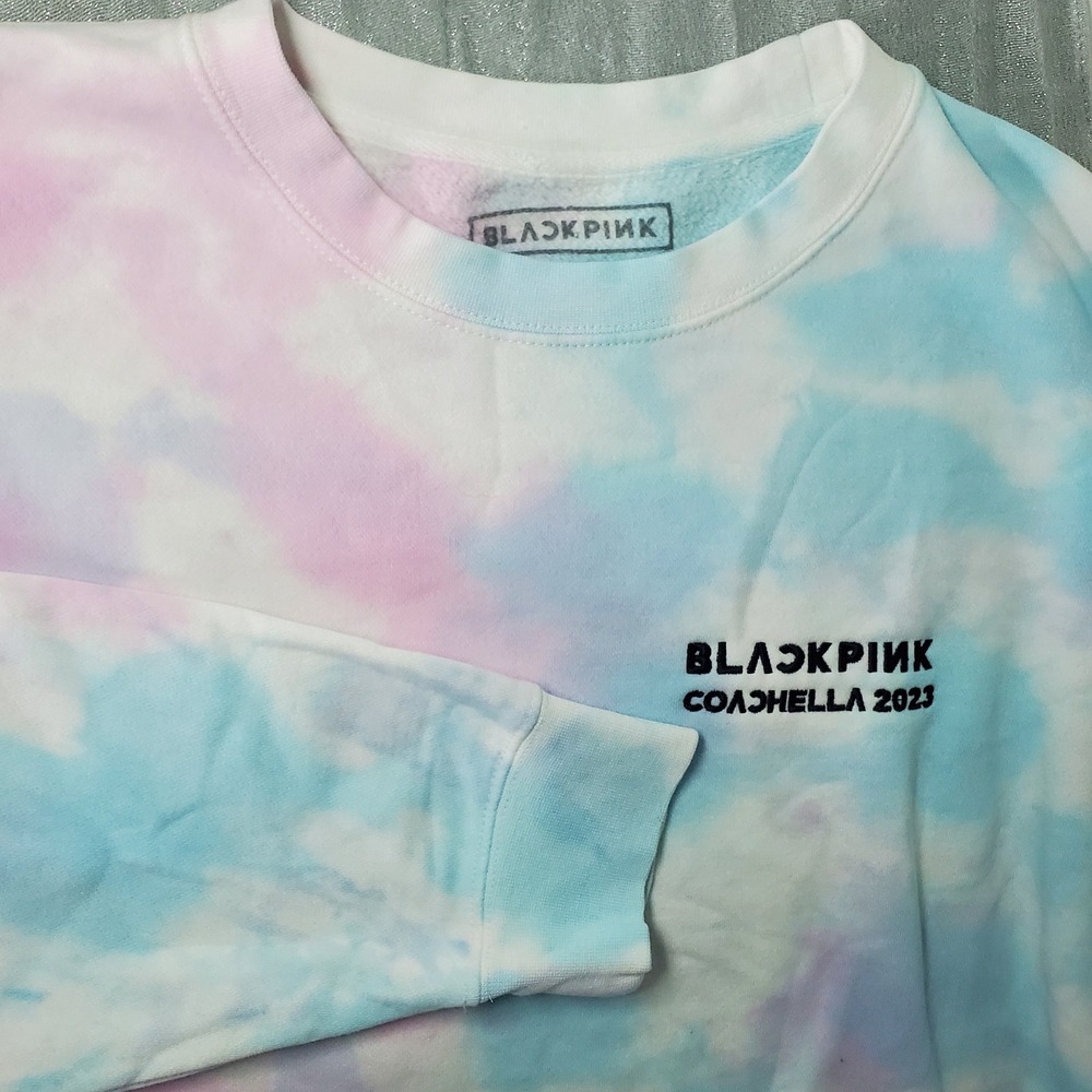 BLACKPINK Coachella 2023 Tie Dye Crewneck‎ Sweatshirt XXL Pastel